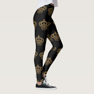 Luxuriöses Gold Crown Muster Leggings