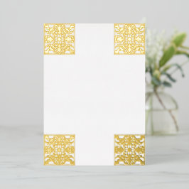 Luxuriöses Gold Foil Baroque Rahmen Blank Folieneinladung