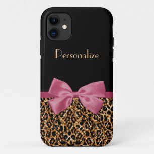 Luxuriöses Gold Fur Leopard Print Mauve Bow mit N title_seo2