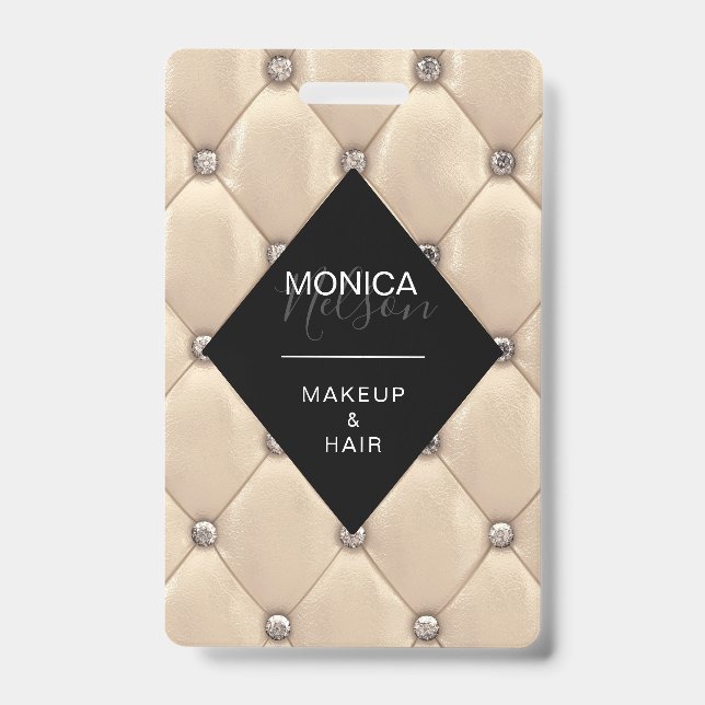 luxuriöses Gold-getuftes Monogramm Ausweis (Vorderseite)