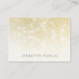 Luxuriöses Gold Glitzer Template Modernes Elegante Visitenkarte