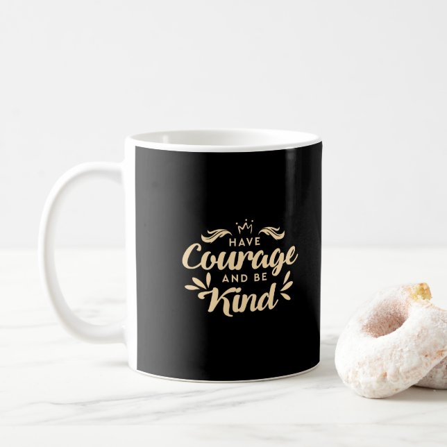Luxuriöses Gold haben Mut und sind - modern nett Kaffeetasse (Mit Donut)