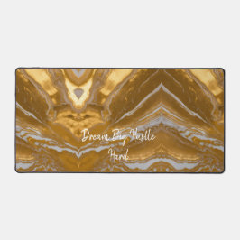 Luxuriöses Gold-Marmor Schreibtischunterlage