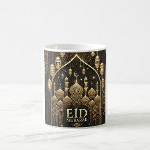 Luxuriöses Golden Eid Mubarak Moschee Design Kaffeetasse