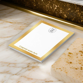 Luxuriöses goldfarbenes Notepad Notizblock