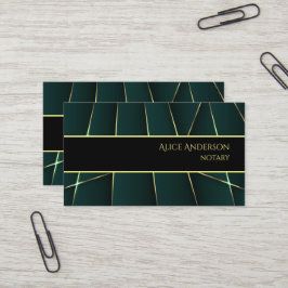 Luxuriöses grünes Gold elegante professionelle fem Visitenkarte