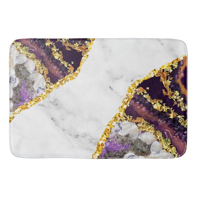 Luxuriöses Interieur Marmor Stone Glitzer Badetuch Badematte (Vorderseite)