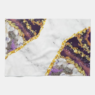 Luxuriöses Interieur Marmor Stone Glitzer Badetuch Geschirrtuch