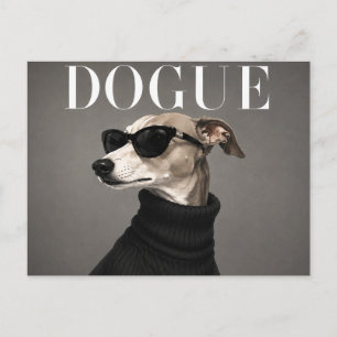 Luxuriöses Italienisches Windhund-Porträt Postkarte
