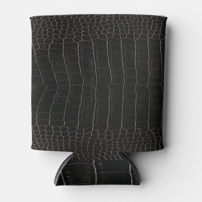 Luxuriöses Krokodilleder: Textil-Textur. Dosenkühler (Vorderseite)