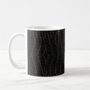 Luxuriöses Krokodilleder: Textil-Textur. Kaffeetasse