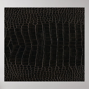 Luxuriöses Krokodilleder: Textil-Textur. Poster