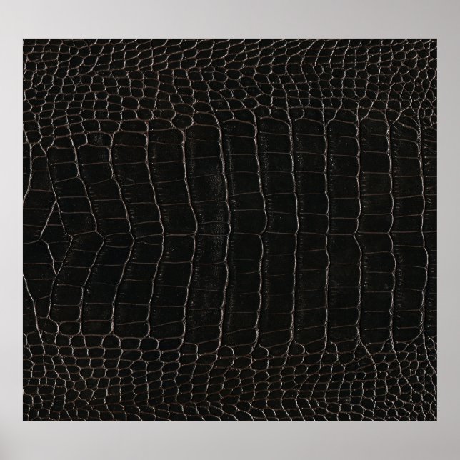 Luxuriöses Krokodilleder: Textil-Textur. Poster (Vorne)