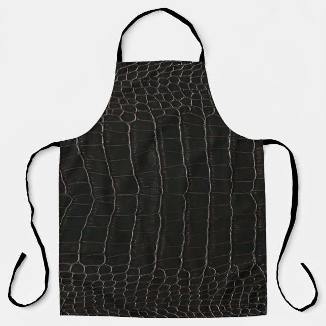 Luxuriöses Krokodilleder: Textil-Textur. Schürze (Vorderseite)