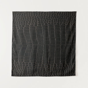 Luxuriöses Krokodilleder: Textil-Textur. Wandteppich