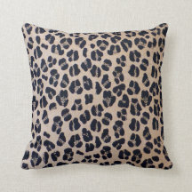 Luxuriöses Leopard-Druck-Wurfs-Kissen 16" x 16"