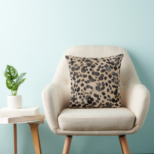 Luxuriöses Leopard Print Kissen. Kissen
