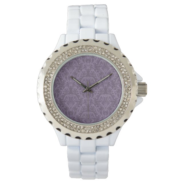 Luxuriöses Lila Tapete Armbanduhr (Vorderseite)