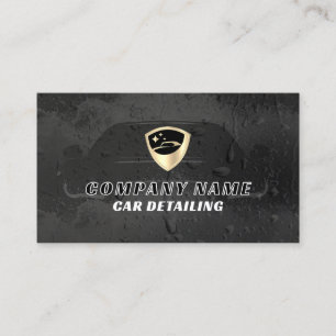 Luxuriöses Logo-Auto mit Angaben zur Visitenkarte
