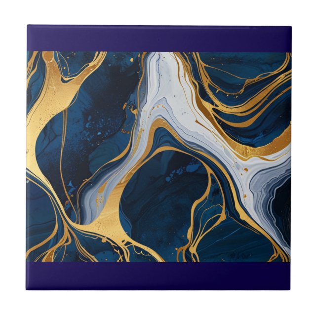 "Luxuriöses marmortexturiertes Keramik Tile" Fliese (Vorderseite)