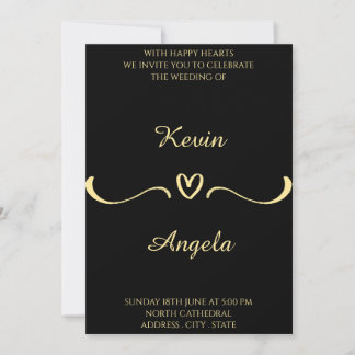 Luxuriöses Minimalistisch Elegantes Gold Chic Weed Einladung