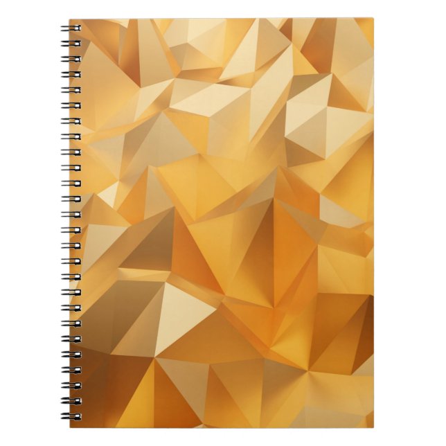 Luxuriöses modernes Design Gold Polygon Hintergrun Notizblock (Vorderseite)