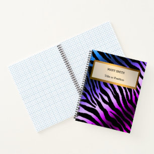 Luxuriöses modernes Lila Tiger fügt Ihren Text hin Notizbuch