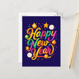 Luxuriöses Neujahr Feiertagspostkarte