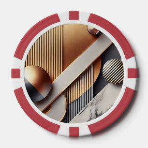 Luxuriöses Poker Chip Design - Gold & Marmor