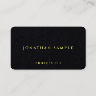 Luxuriöses Premium Black Paper Elegant Beruflich Visitenkarte