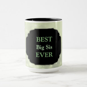 Luxuriöses rosa "Best Big Sis Ever"-Design Tasse