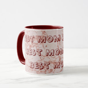 Luxuriöses Rosa Rose Blush Glitzer Marmor Tasse