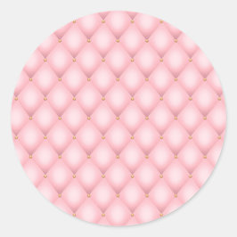 Luxuriöses rosa Tuflith Diamond Muster Runder Aufkleber
