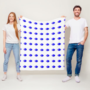Luxuriöses Royal Blue Diamond Custom Bild gedruckt Fleecedecke