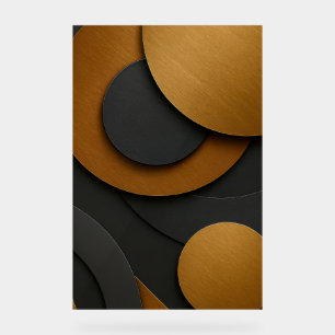 Luxuriöses Schwarz-Gold-geometrisches Abstract-Des Acrylschild