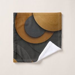 Luxuriöses Schwarz-Gold-geometrisches Abstract-Des Badhandtuch Set