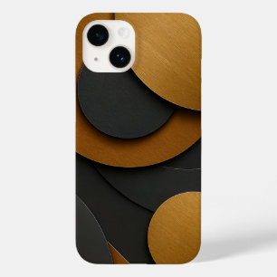 Luxuriöses Schwarz-Gold-geometrisches Abstract-Des Case-Mate iPhone 14 Hülle