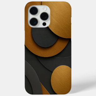 Luxuriöses Schwarz-Gold-geometrisches Abstract-Des Case-Mate iPhone Hülle