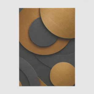 Luxuriöses Schwarz-Gold-geometrisches Abstract-Des Seidenpapier