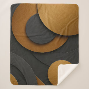 Luxuriöses Schwarz-Gold-geometrisches Abstract-Des Sherpadecke
