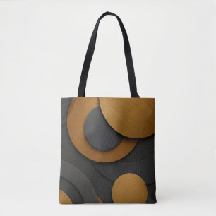 Luxuriöses Schwarz-Gold-geometrisches Abstract-Des Tasche