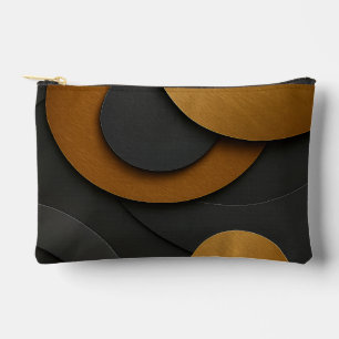 Luxuriöses Schwarz-Gold-geometrisches Abstract-Des Zubehörtasche