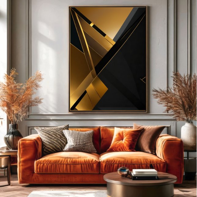 Luxuriöses Schwarz-Gold-Grafik Poster (Von Creator hochgeladen)
