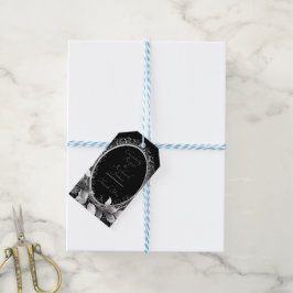 Luxuriöses Schwarz-Gold Hochzeitsthema Elegant Geschenkanhänger