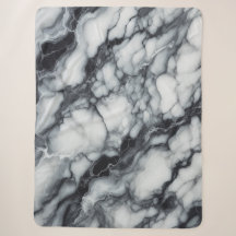 Luxuriöses Schwarz-Weiß-Marmor Plush Blanket