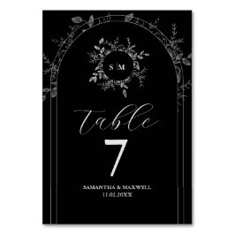 Luxuriöses Schwarzes Elegantes Custom Tischnummer
