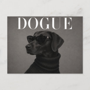Luxuriöses Schwarzlabrador-Hundporträt Postkarte