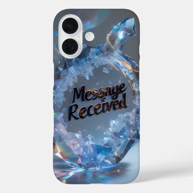 Luxuriöses Texturiertes Sprachkristalldesign iPhone 16 Hülle (Rückseite)