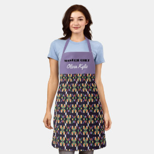 Luxuriöses traditionelles Songket-Pixel-Stickereim Schürze