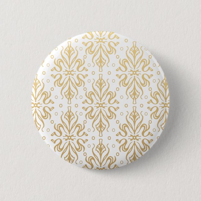 Luxuriöses Vintages Muster Button (Vorderseite)